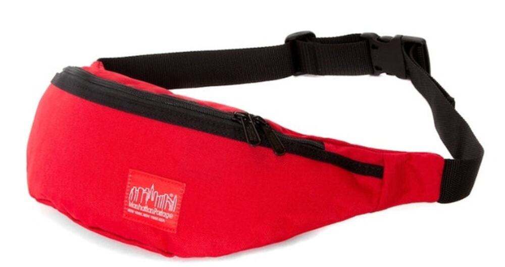 Manhattan Portage Unisex "Brooklyn Bridge" Red Fanny Pack Crossbody Bag